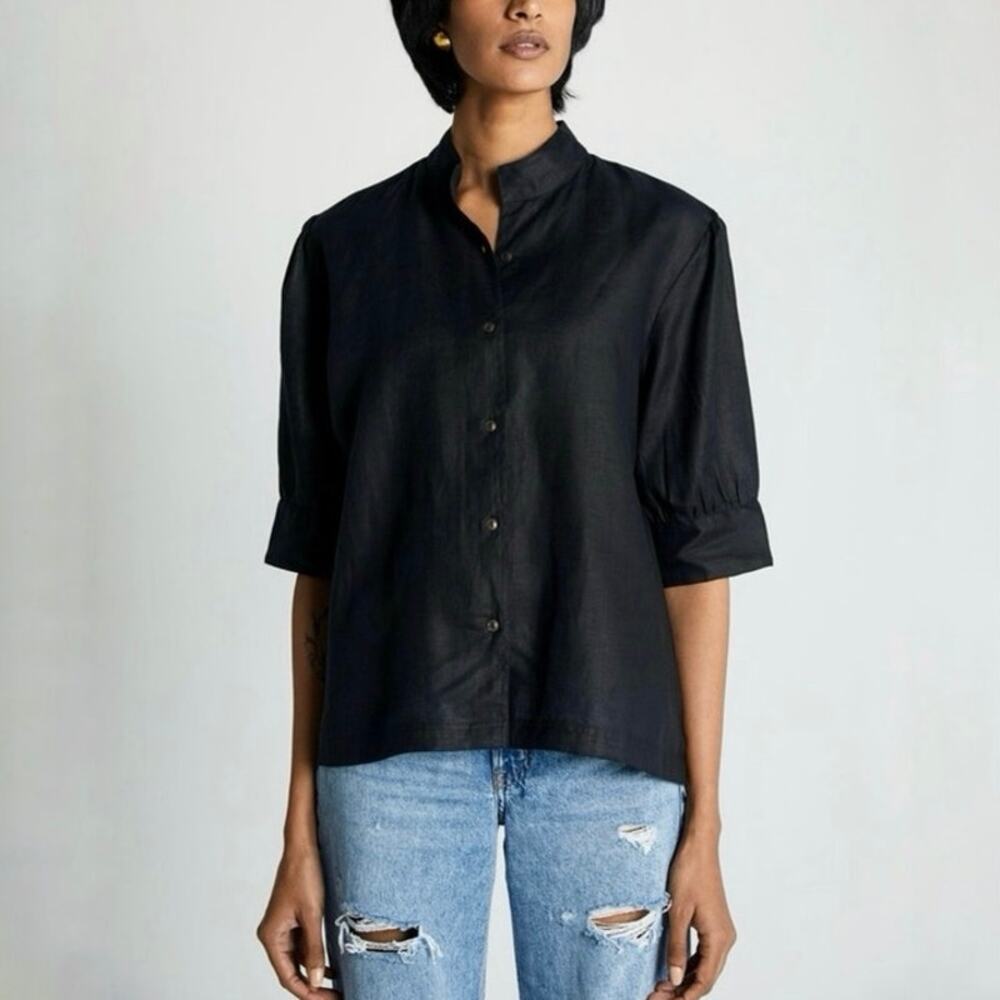Reistor Size XL Midnight Secrets Jacket Shirt Black Hemp Boxy Ethical Minimal
